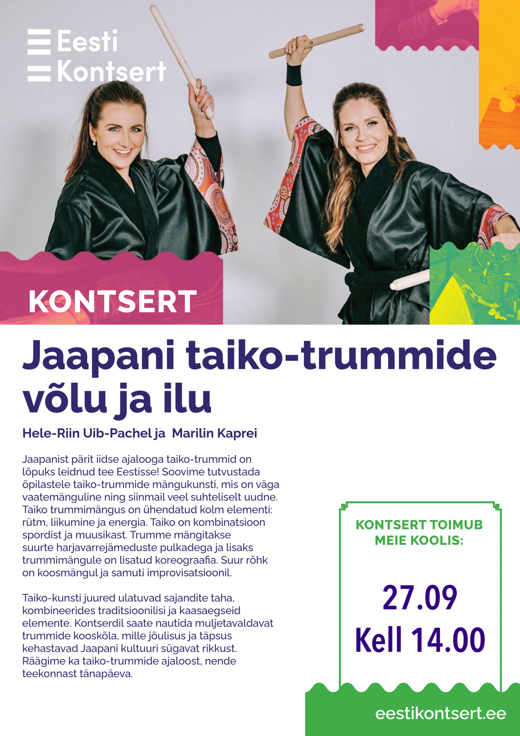 Külla tulevad Jaapani taiko-trummid