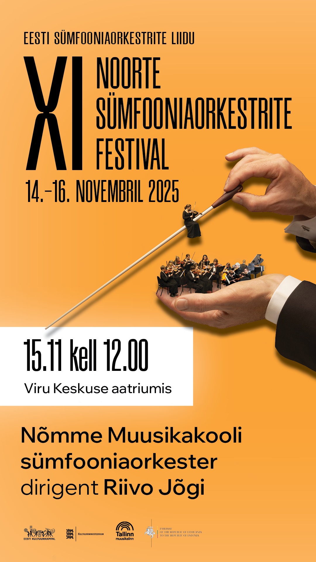 Sümfooniaorkestri kontsert kell 12.00