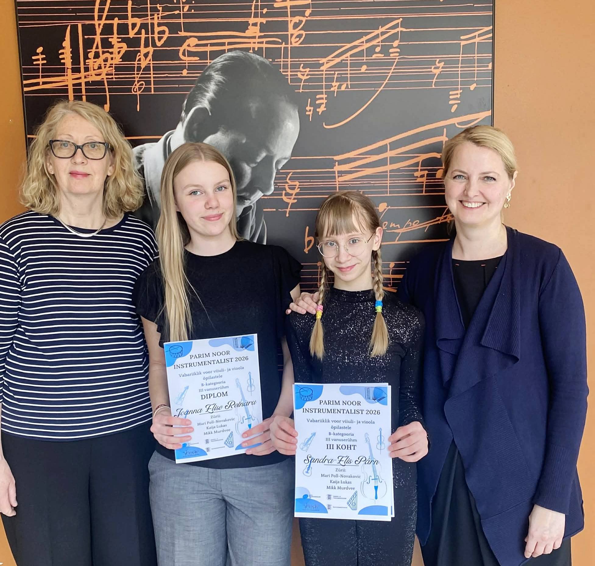 “Parim Noor Instrumentalist” viiul ja vioola